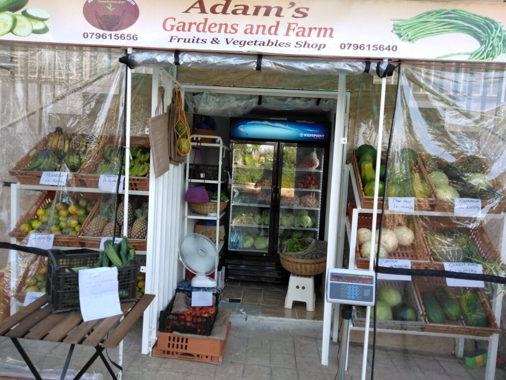 The AGF storefront displays a variety of produce